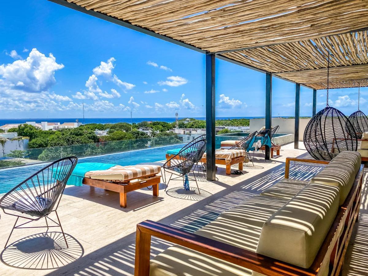 Big Studio At Kaab By The Beach With Roof Top Pool, Sauna And Jacuzzi Near Paseo Del Carmen Mall Плая-дель-Кармен Экстерьер фото