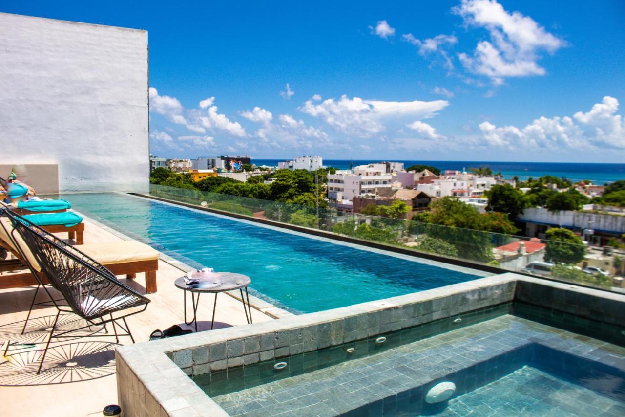 Big Studio At Kaab By The Beach With Roof Top Pool, Sauna And Jacuzzi Near Paseo Del Carmen Mall Плая-дель-Кармен Экстерьер фото