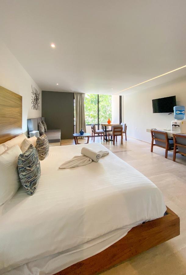 Big Studio At Kaab By The Beach With Roof Top Pool, Sauna And Jacuzzi Near Paseo Del Carmen Mall Плая-дель-Кармен Экстерьер фото