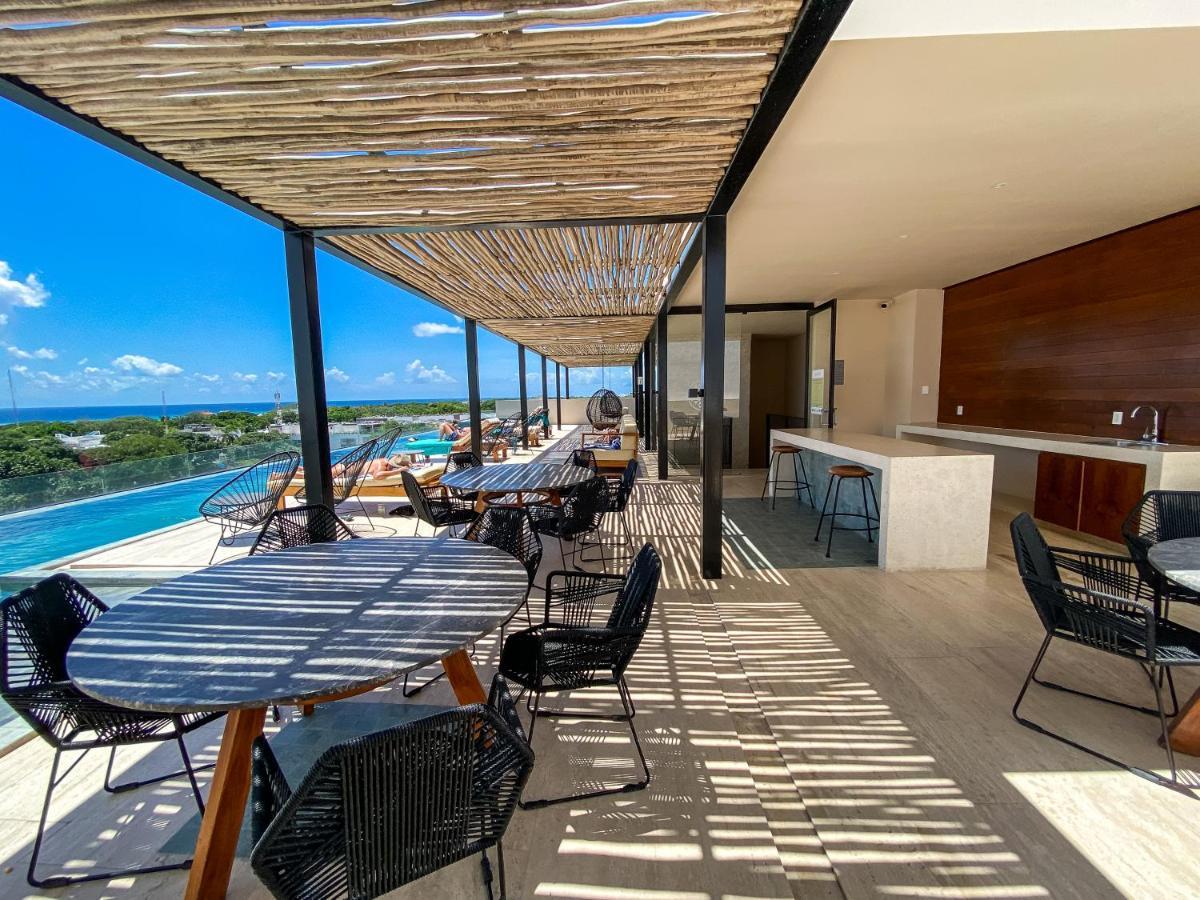 Big Studio At Kaab By The Beach With Roof Top Pool, Sauna And Jacuzzi Near Paseo Del Carmen Mall Плая-дель-Кармен Экстерьер фото